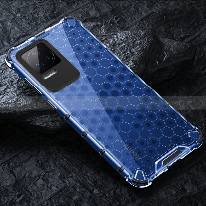 Coque Rebord Contour Silicone et Vitre Transparente Housse Etui 360 Degres AM3 pour Xiaomi Redmi K40S 5G Bleu Plus