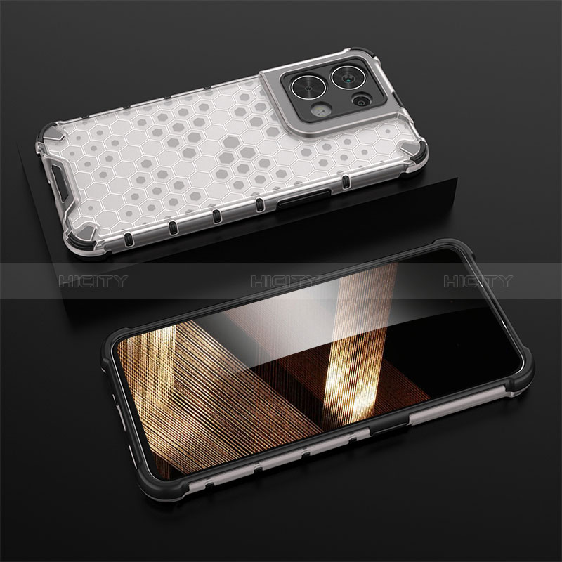 Coque Rebord Contour Silicone et Vitre Transparente Housse Etui 360 Degres AM3 pour Xiaomi Redmi Note 13 Pro 5G Blanc Plus