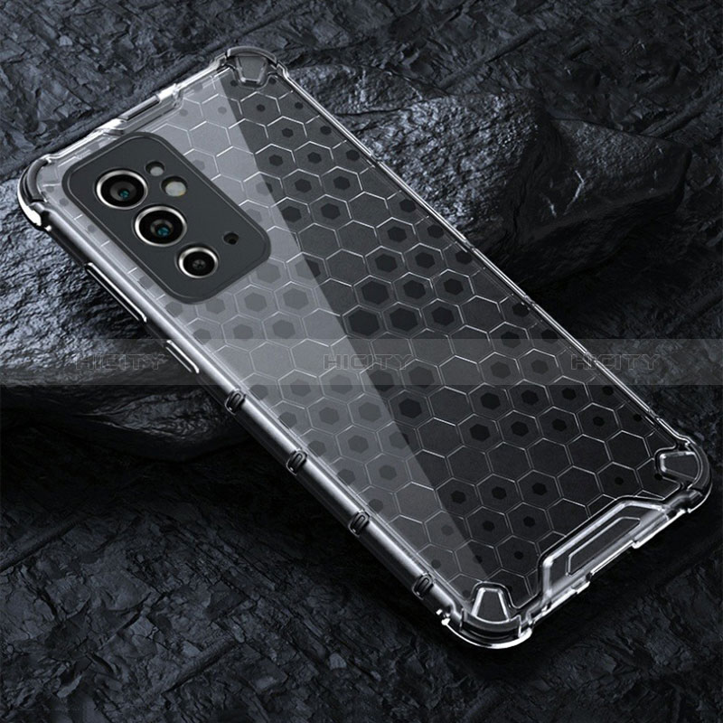 Coque Rebord Contour Silicone et Vitre Transparente Housse Etui 360 Degres AM4 pour OnePlus 9RT 5G Gris Plus