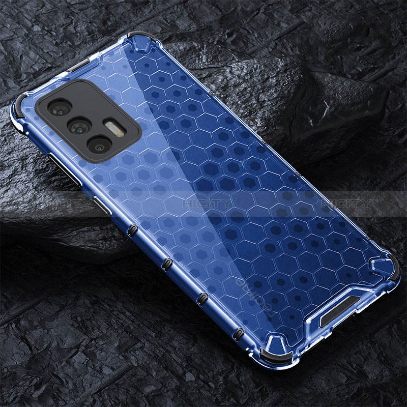 Coque Rebord Contour Silicone et Vitre Transparente Housse Etui 360 Degres AM4 pour Realme GT 5G Bleu Plus