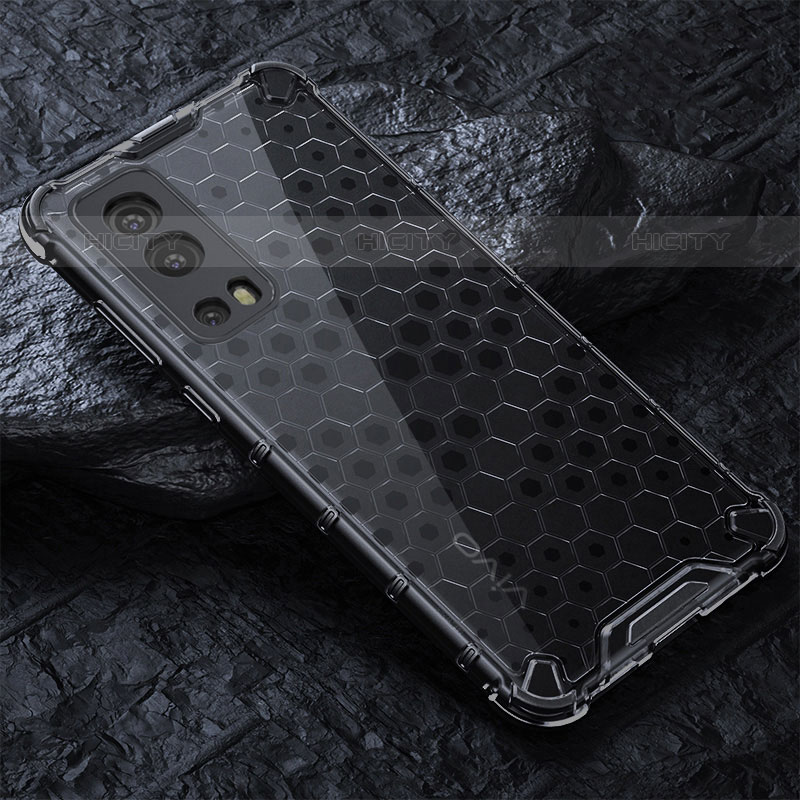 Coque Rebord Contour Silicone et Vitre Transparente Housse Etui 360 Degres AM4 pour Vivo iQOO Z3 5G Noir Plus