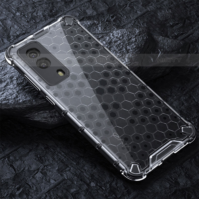 Coque Rebord Contour Silicone et Vitre Transparente Housse Etui 360 Degres AM4 pour Vivo iQOO Z5x 5G Gris Plus