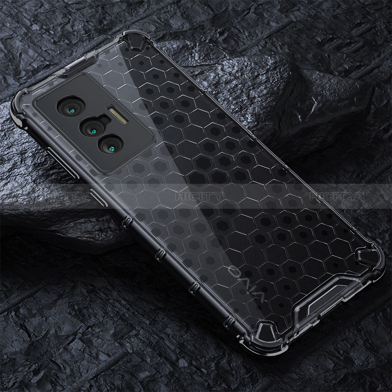 Coque Rebord Contour Silicone et Vitre Transparente Housse Etui 360 Degres AM4 pour Vivo X70 5G Noir Plus