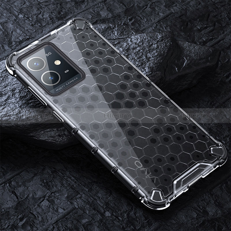 Coque Rebord Contour Silicone et Vitre Transparente Housse Etui 360 Degres AM4 pour Vivo Y30 5G Gris Plus