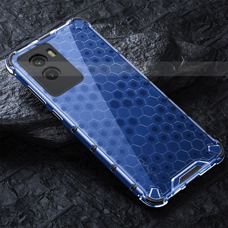 Coque Rebord Contour Silicone et Vitre Transparente Housse Etui 360 Degres AM4 pour Vivo Y72t Bleu Plus