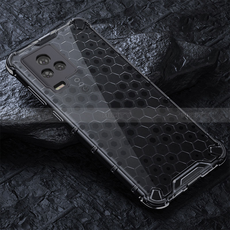 Coque Rebord Contour Silicone et Vitre Transparente Housse Etui 360 Degres AM4 pour Vivo Y73 (2021) Noir Plus