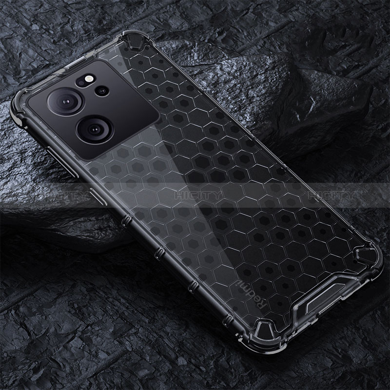 Coque Rebord Contour Silicone et Vitre Transparente Housse Etui 360 Degres AM4 pour Xiaomi Mi 13T Pro 5G Noir Plus