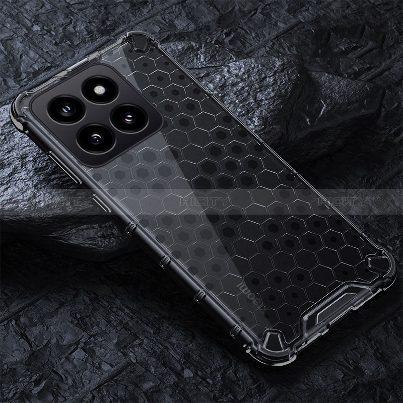 Coque Rebord Contour Silicone et Vitre Transparente Housse Etui 360 Degres AM4 pour Xiaomi Mi 14 5G Noir Plus