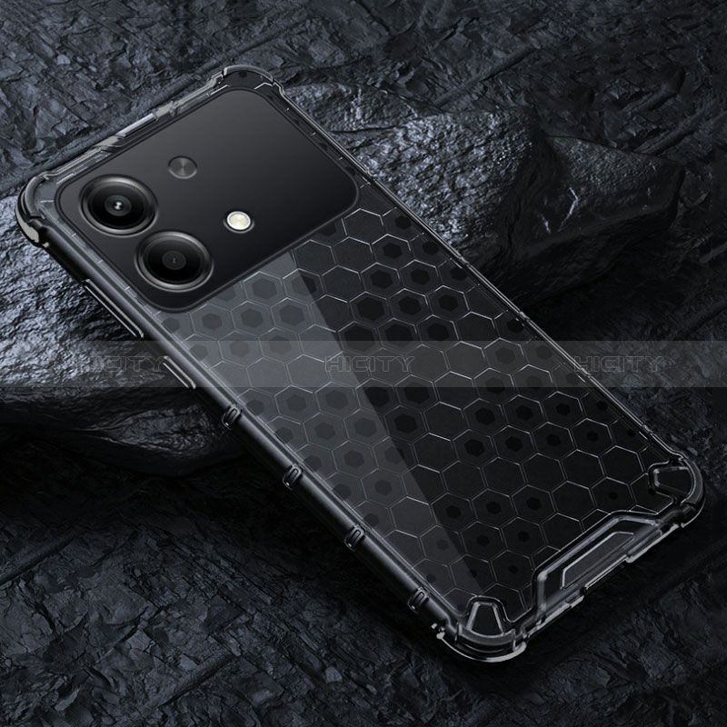 Coque Rebord Contour Silicone et Vitre Transparente Housse Etui 360 Degres AM4 pour Xiaomi Redmi Note 13R Pro 5G Noir Plus