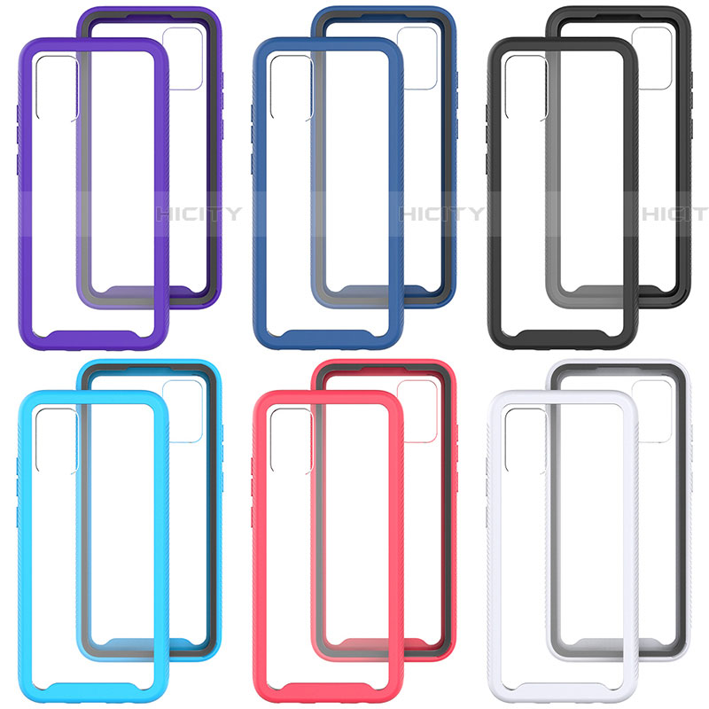 Coque Rebord Contour Silicone et Vitre Transparente Housse Etui 360 Degres JX1 pour Samsung Galaxy A03s Plus