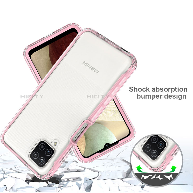 Coque Rebord Contour Silicone et Vitre Transparente Housse Etui 360 Degres JX1 pour Samsung Galaxy A12 5G Plus