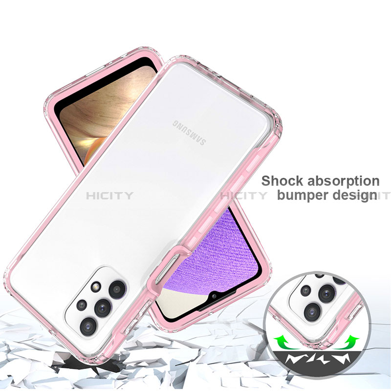 Coque Rebord Contour Silicone et Vitre Transparente Housse Etui 360 Degres JX1 pour Samsung Galaxy A32 4G Plus