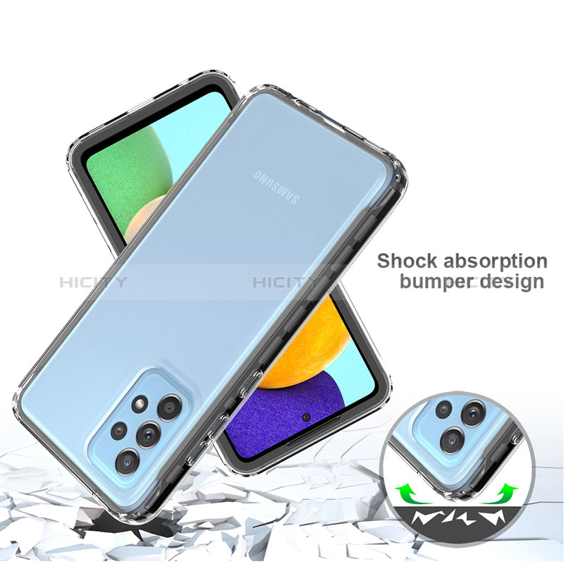 Coque Rebord Contour Silicone et Vitre Transparente Housse Etui 360 Degres JX1 pour Samsung Galaxy A52s 5G Plus