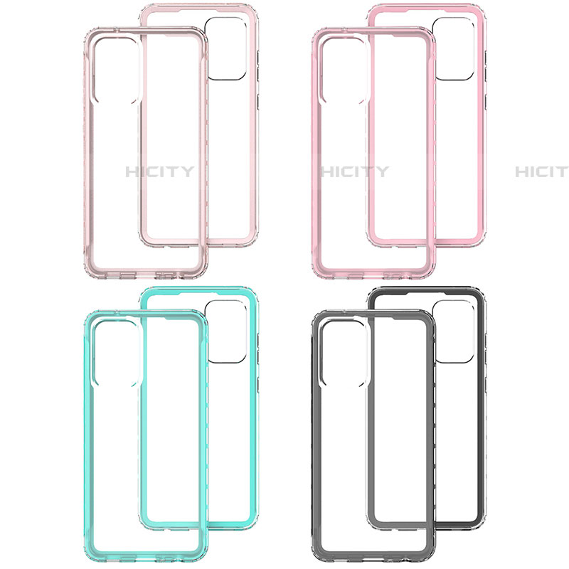 Coque Rebord Contour Silicone et Vitre Transparente Housse Etui 360 Degres JX1 pour Samsung Galaxy A72 4G Plus