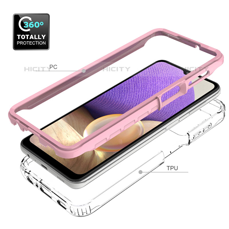 Coque Rebord Contour Silicone et Vitre Transparente Housse Etui 360 Degres JX1 pour Samsung Galaxy M32 5G Plus