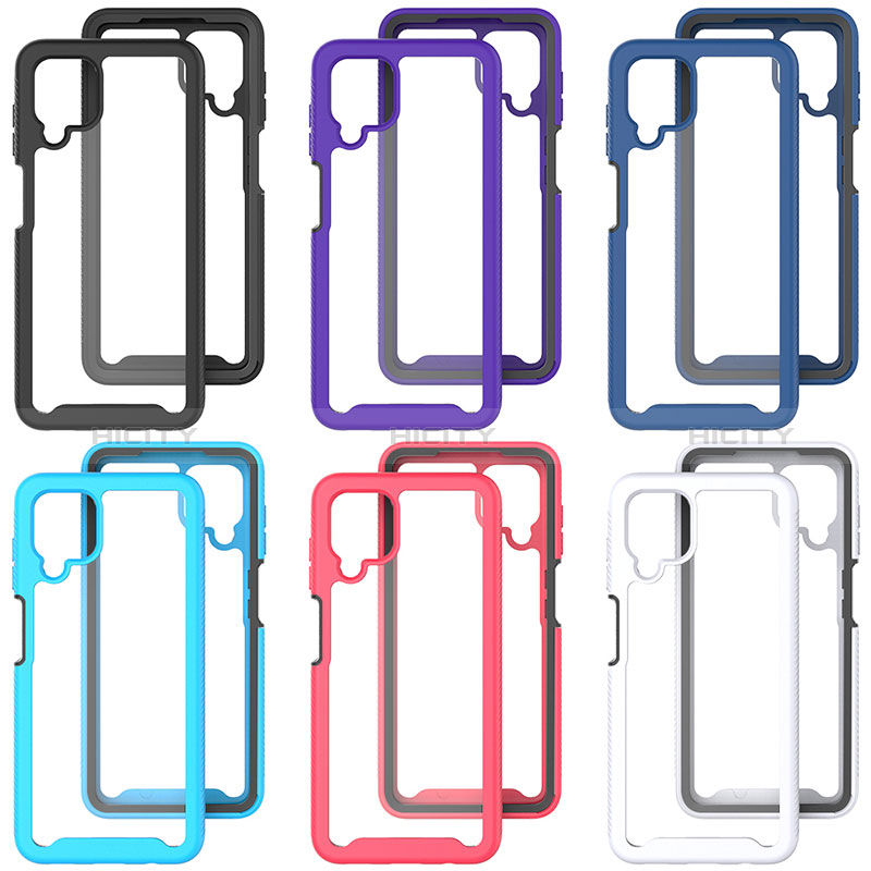 Coque Rebord Contour Silicone et Vitre Transparente Housse Etui 360 Degres JX2 pour Samsung Galaxy A12 5G Plus