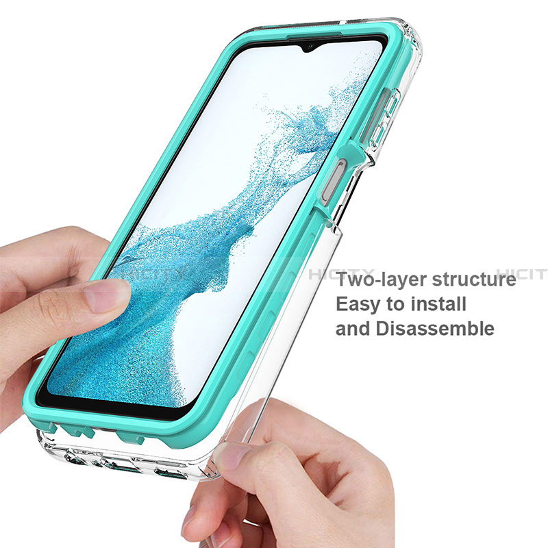 Coque Rebord Contour Silicone et Vitre Transparente Housse Etui 360 Degres JX2 pour Samsung Galaxy A23 4G Plus