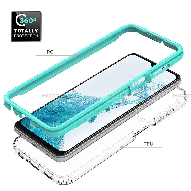 Coque Rebord Contour Silicone et Vitre Transparente Housse Etui 360 Degres JX2 pour Samsung Galaxy A23 4G Plus