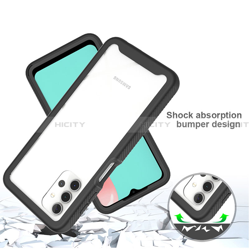 Coque Rebord Contour Silicone et Vitre Transparente Housse Etui 360 Degres JX2 pour Samsung Galaxy A32 5G Plus