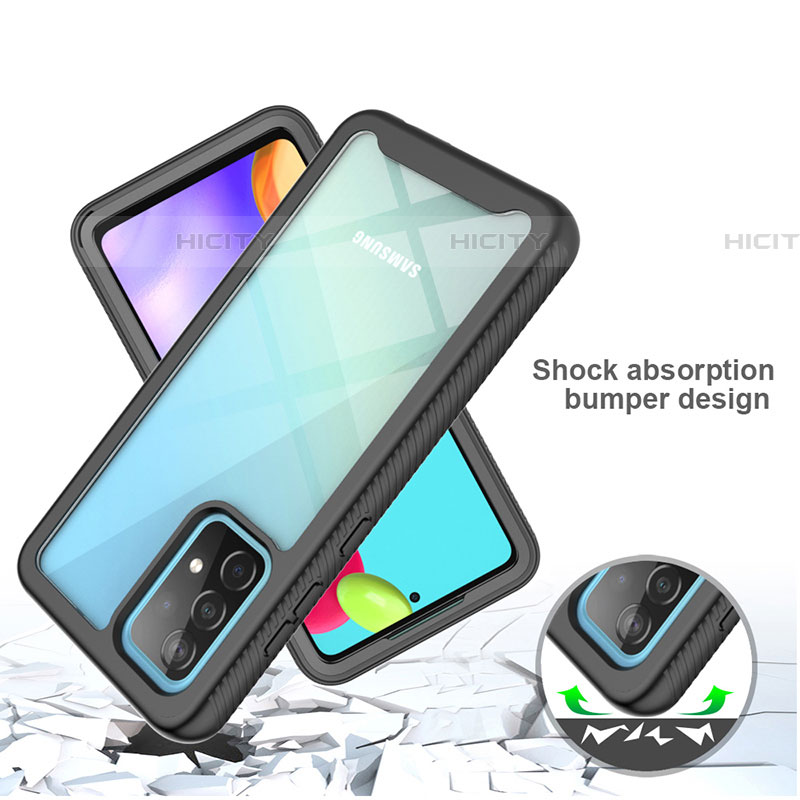 Coque Rebord Contour Silicone et Vitre Transparente Housse Etui 360 Degres JX2 pour Samsung Galaxy A52 4G Plus