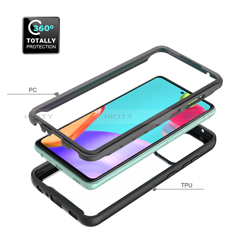 Coque Rebord Contour Silicone et Vitre Transparente Housse Etui 360 Degres JX2 pour Samsung Galaxy A52s 5G Plus