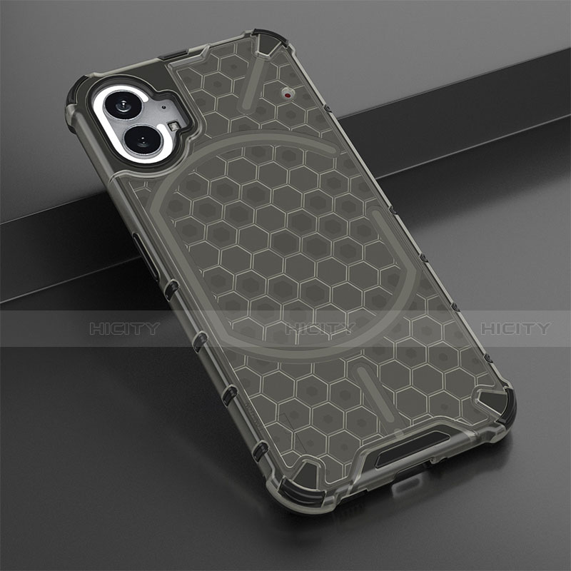 Coque Rebord Contour Silicone et Vitre Transparente Housse Etui 360 Degres M01 pour Nothing Phone 1 Gris Plus