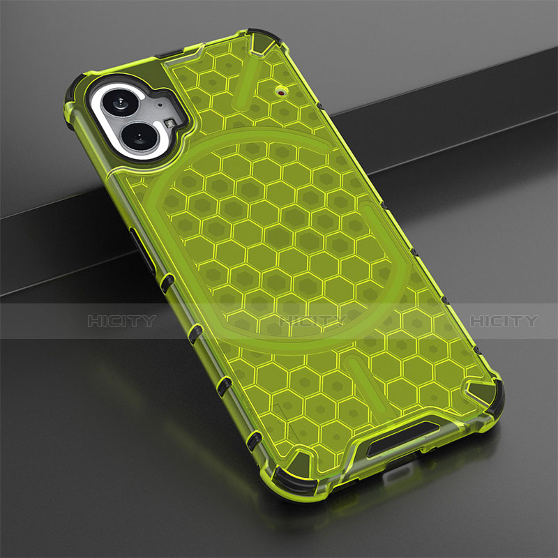 Coque Rebord Contour Silicone et Vitre Transparente Housse Etui 360 Degres M01 pour Nothing Phone 1 Vert Plus