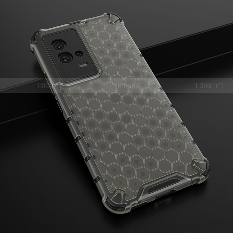 Coque Rebord Contour Silicone et Vitre Transparente Housse Etui 360 Degres M01 pour Vivo iQOO 8 5G Noir Plus