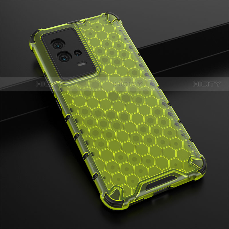 Coque Rebord Contour Silicone et Vitre Transparente Housse Etui 360 Degres M01 pour Vivo iQOO 8 5G Vert Plus