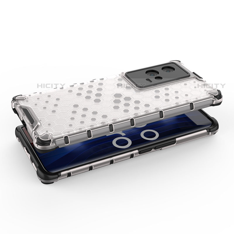 Coque Rebord Contour Silicone et Vitre Transparente Housse Etui 360 Degres M01 pour Vivo iQOO 8 Pro 5G Plus