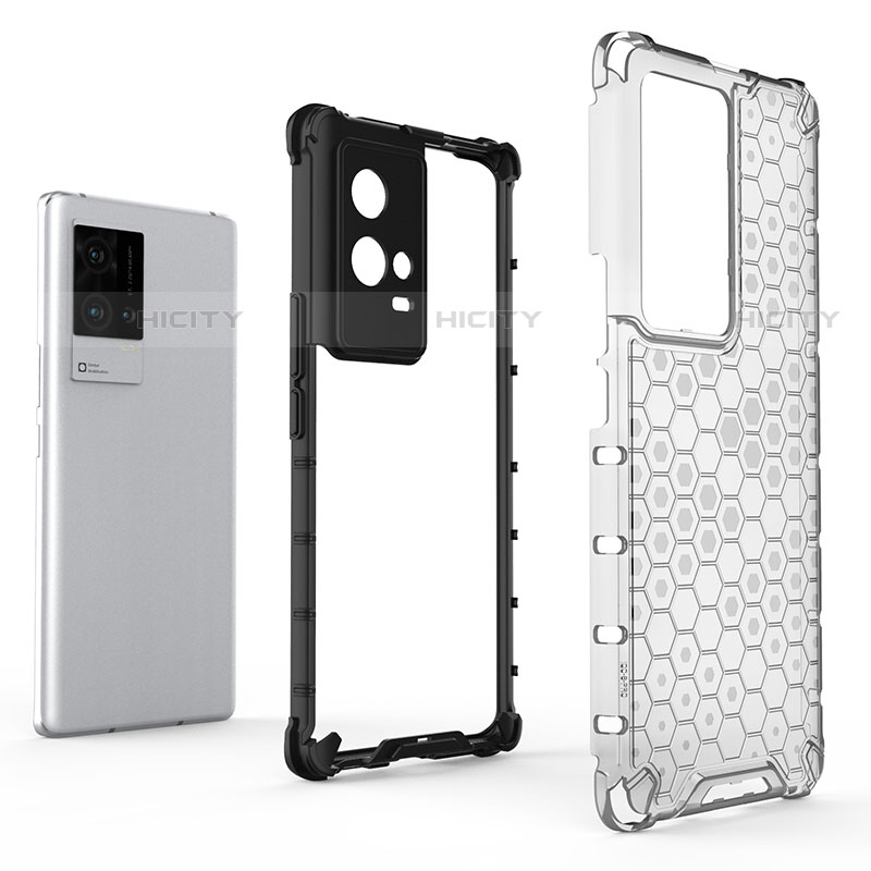 Coque Rebord Contour Silicone et Vitre Transparente Housse Etui 360 Degres M01 pour Vivo iQOO 8 Pro 5G Plus