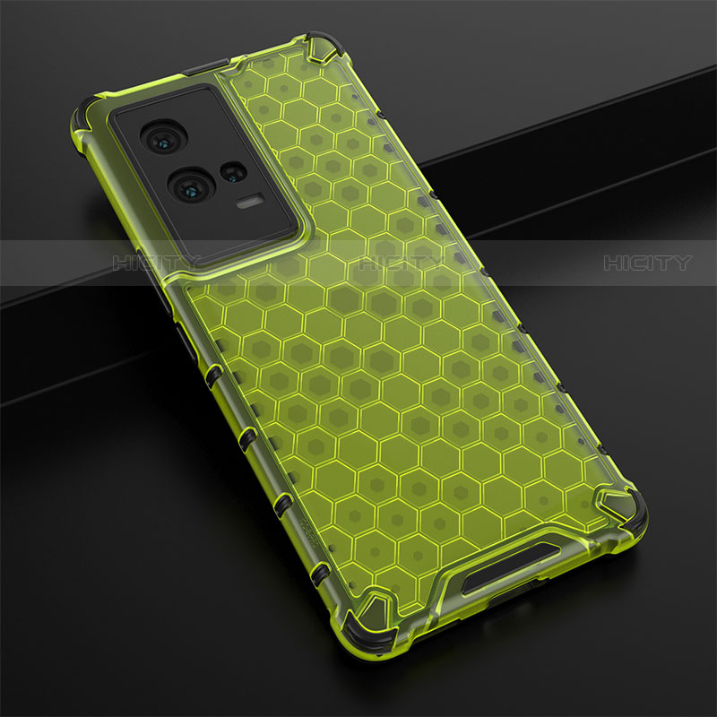 Coque Rebord Contour Silicone et Vitre Transparente Housse Etui 360 Degres M01 pour Vivo iQOO 8 Pro 5G Vert Plus