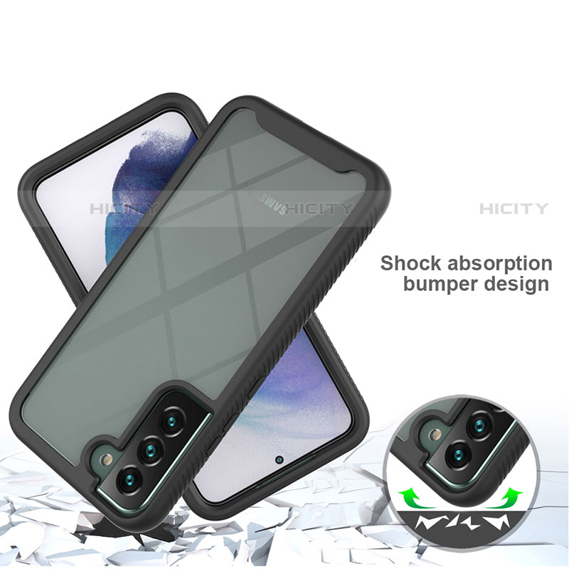 Coque Rebord Contour Silicone et Vitre Transparente Housse Etui 360 Degres M02 pour Samsung Galaxy S21 Plus 5G Plus