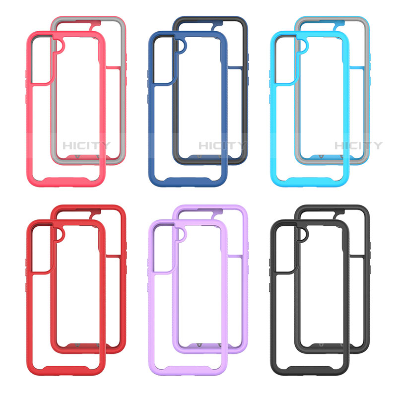 Coque Rebord Contour Silicone et Vitre Transparente Housse Etui 360 Degres M02 pour Samsung Galaxy S22 Plus 5G Plus