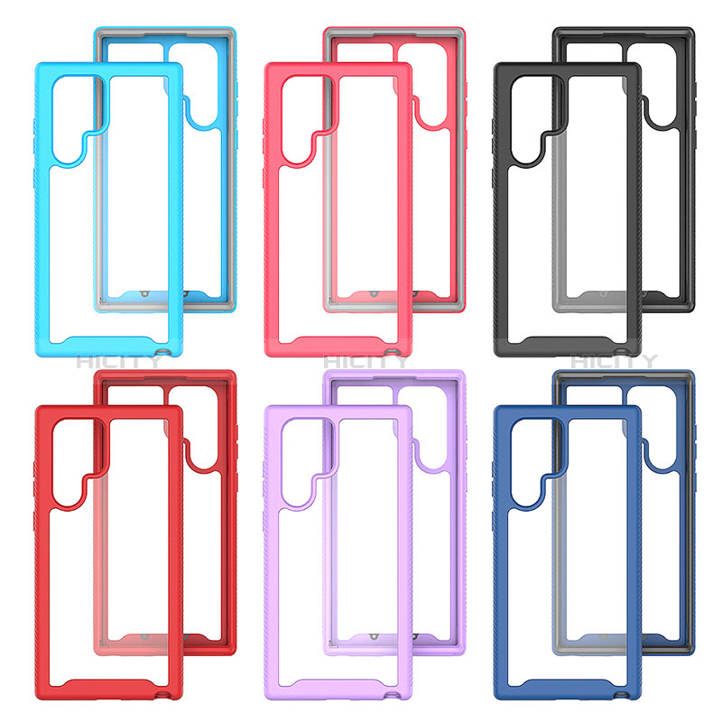 Coque Rebord Contour Silicone et Vitre Transparente Housse Etui 360 Degres M02 pour Samsung Galaxy S25 Ultra 5G Plus