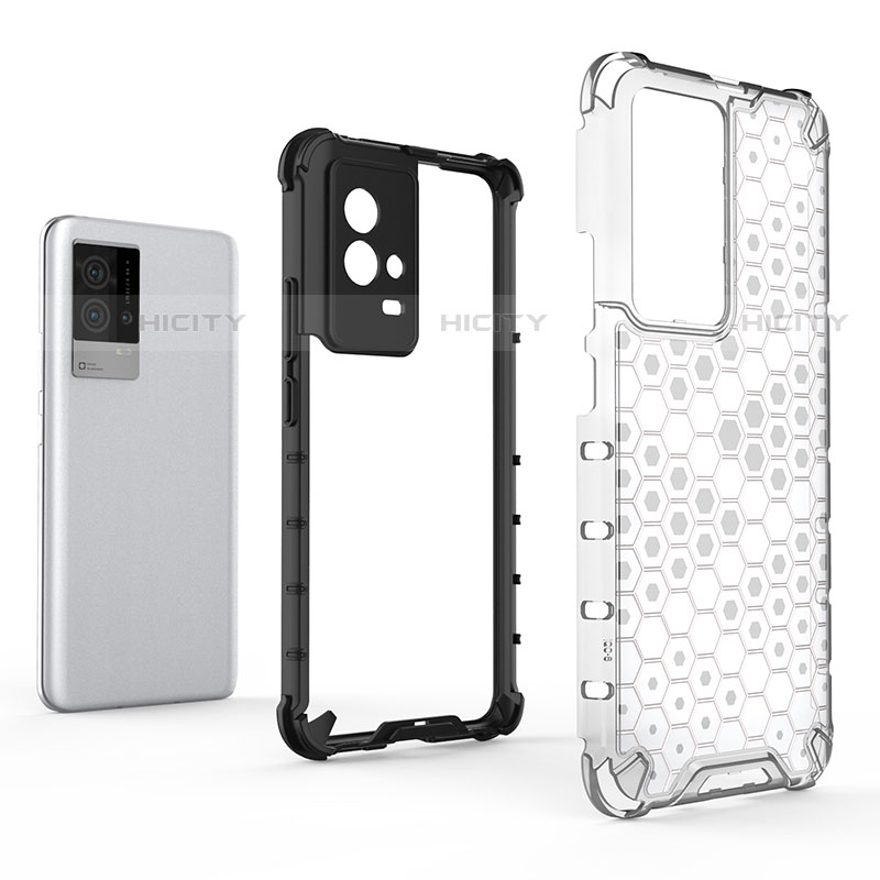 Coque Rebord Contour Silicone et Vitre Transparente Housse Etui 360 Degres M02 pour Vivo iQOO 8 5G Plus