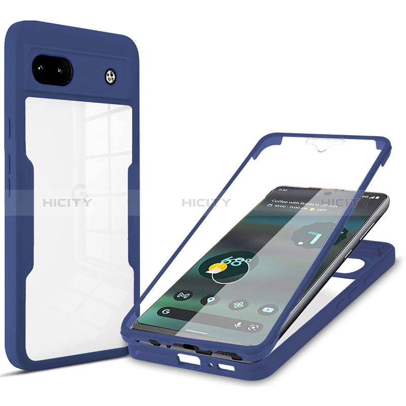 Coque Rebord Contour Silicone et Vitre Transparente Housse Etui 360 Degres MJ1 pour Google Pixel 6a 5G Plus