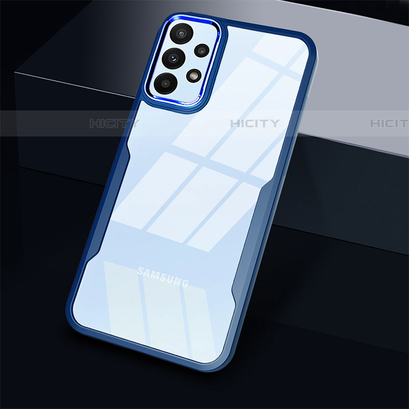 Coque Rebord Contour Silicone et Vitre Transparente Housse Etui 360 Degres MJ1 pour Samsung Galaxy A53 5G Bleu Plus