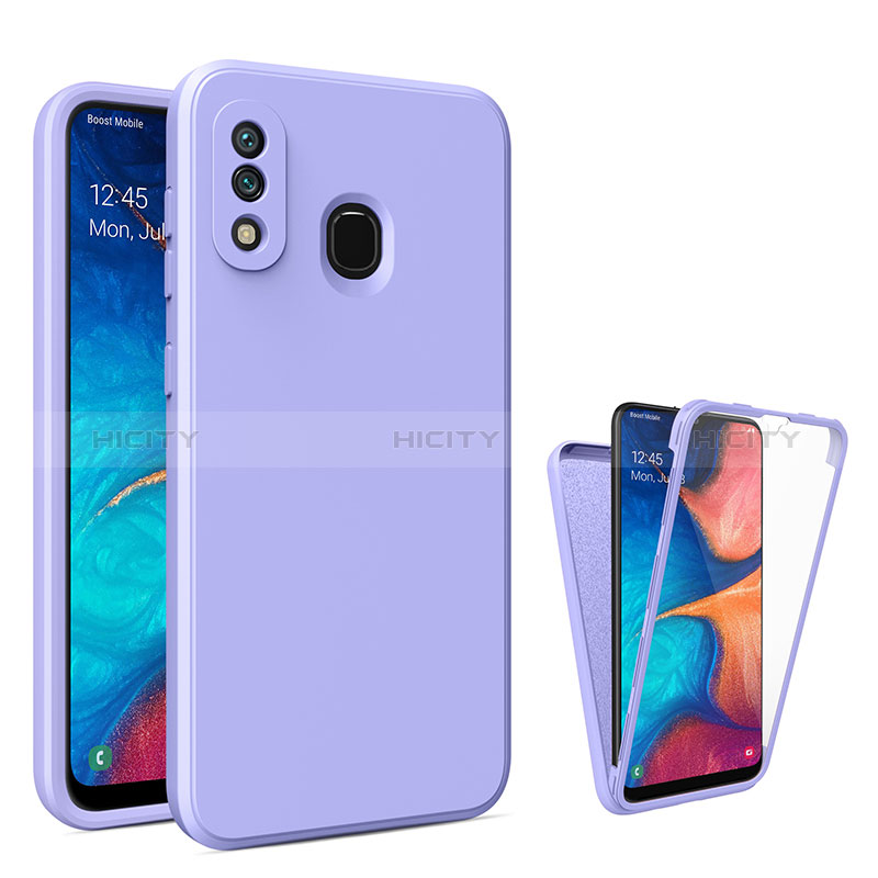 Coque Rebord Contour Silicone et Vitre Transparente Housse Etui 360 Degres MJ1 pour Samsung Galaxy M10S Plus