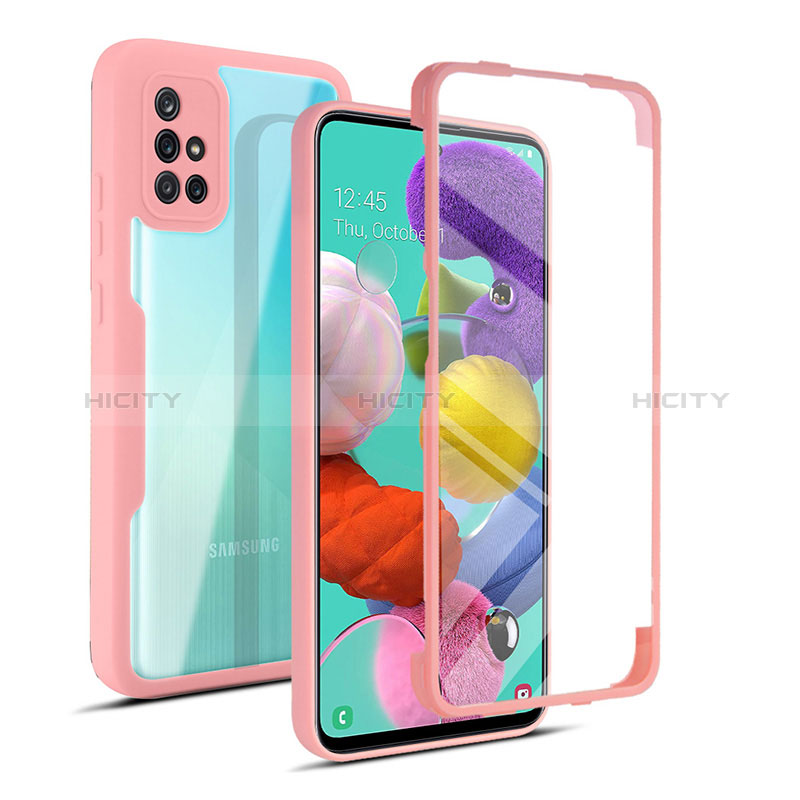 Coque Rebord Contour Silicone et Vitre Transparente Housse Etui 360 Degres MJ1 pour Samsung Galaxy M40S Plus