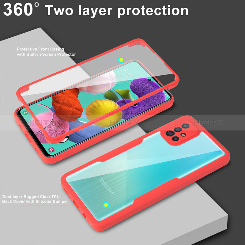 Coque Rebord Contour Silicone et Vitre Transparente Housse Etui 360 Degres MJ1 pour Samsung Galaxy M40S Plus