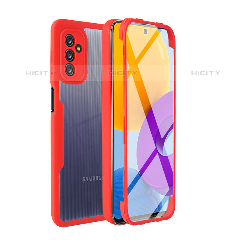 Coque Rebord Contour Silicone et Vitre Transparente Housse Etui 360 Degres MJ1 pour Samsung Galaxy M52 5G Plus