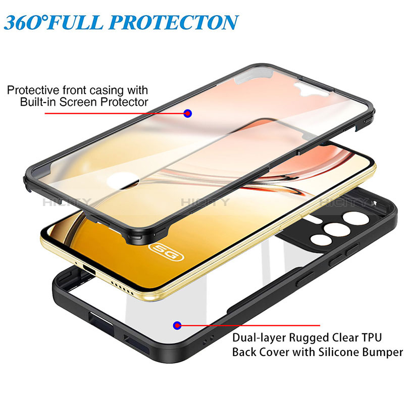 Coque Rebord Contour Silicone et Vitre Transparente Housse Etui 360 Degres MJ1 pour Vivo V23 5G Plus