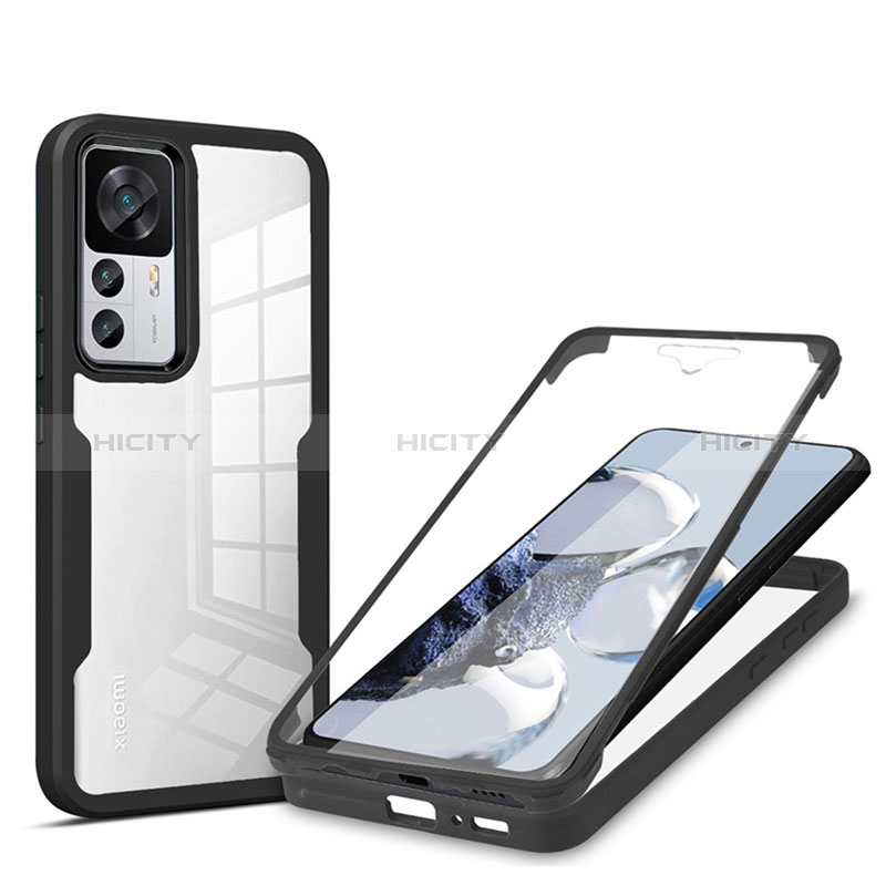 Coque Rebord Contour Silicone et Vitre Transparente Housse Etui 360 Degres MJ1 pour Xiaomi Mi 12T 5G Plus