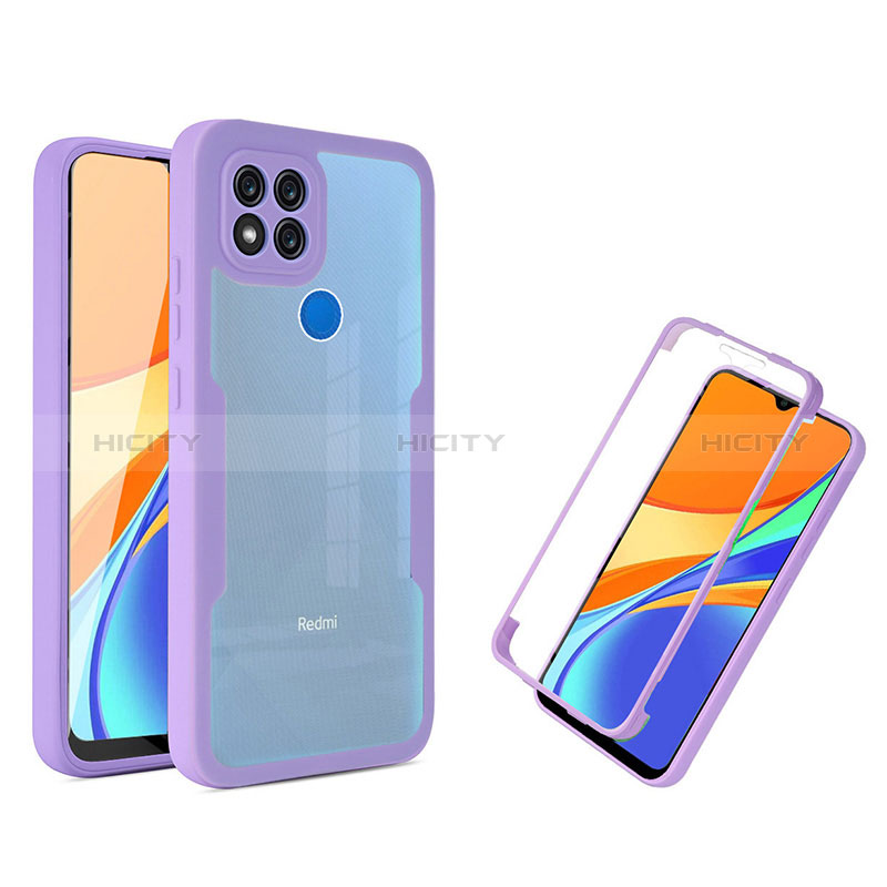 Coque Rebord Contour Silicone et Vitre Transparente Housse Etui 360 Degres MJ1 pour Xiaomi POCO C3 Plus