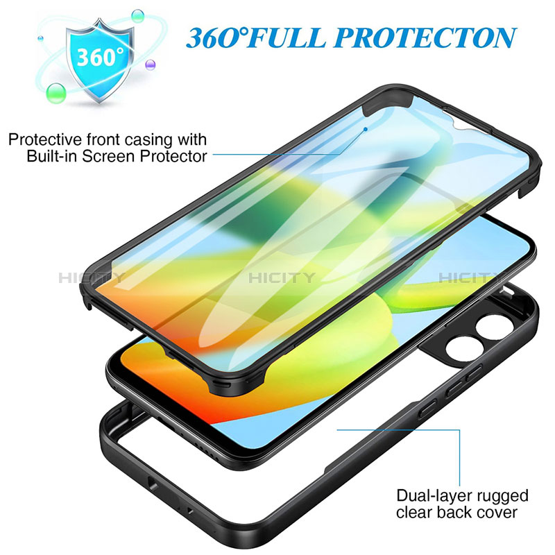 Coque Rebord Contour Silicone et Vitre Transparente Housse Etui 360 Degres MJ1 pour Xiaomi Poco C50 Plus