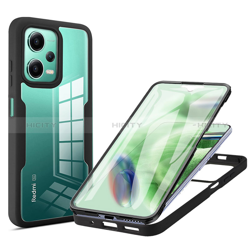 Coque Rebord Contour Silicone et Vitre Transparente Housse Etui 360 Degres MJ1 pour Xiaomi Poco X5 5G Plus