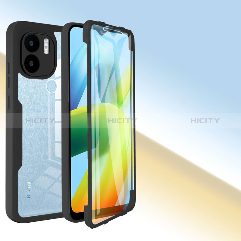 Coque Rebord Contour Silicone et Vitre Transparente Housse Etui 360 Degres MJ1 pour Xiaomi Redmi A2 Plus Plus