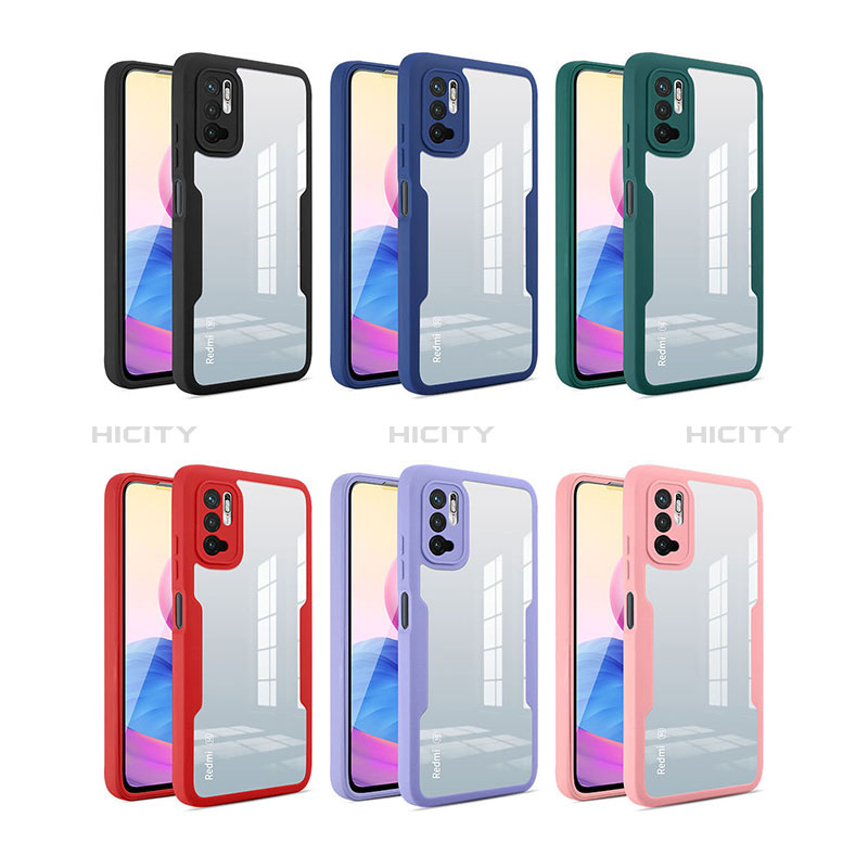 Coque Rebord Contour Silicone et Vitre Transparente Housse Etui 360 Degres MJ1 pour Xiaomi Redmi Note 10 5G Plus