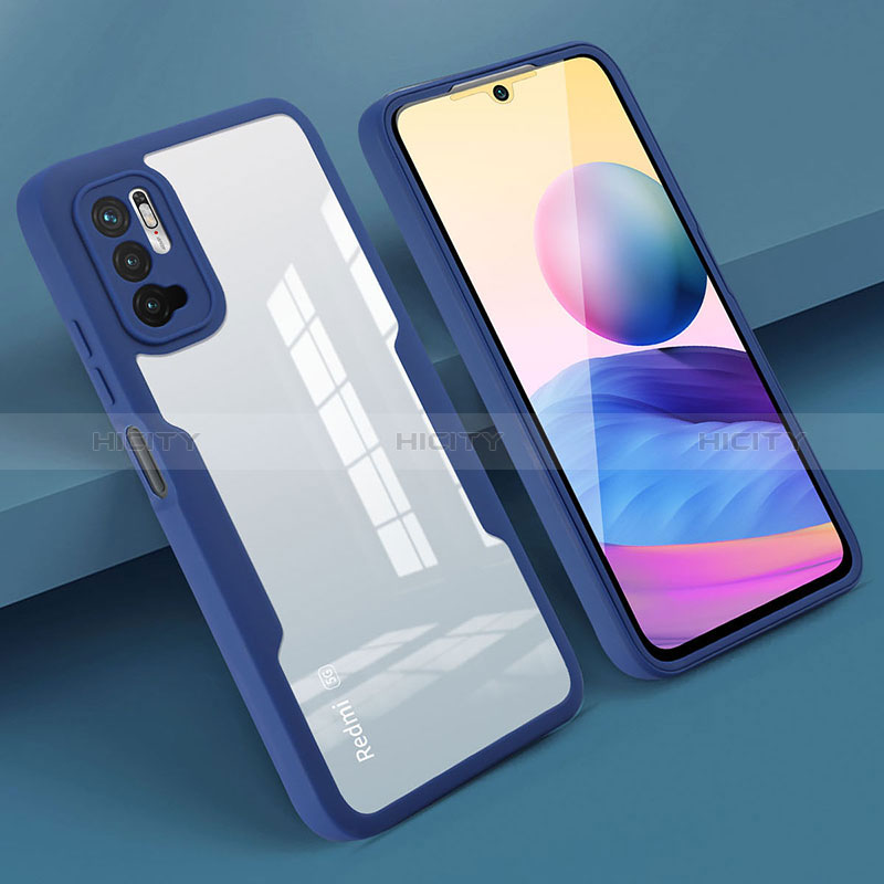 Coque Rebord Contour Silicone et Vitre Transparente Housse Etui 360 Degres MJ1 pour Xiaomi Redmi Note 10T 5G Plus